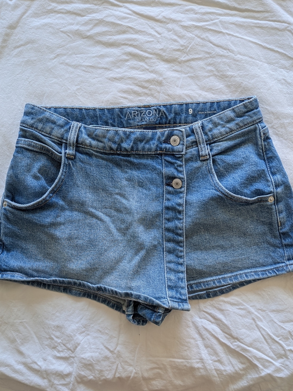 Arizona Jean Co. Low Rise Denim Mini Skort